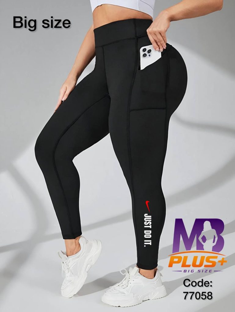 لگ ورزشی زنانه جیب دار سایز بزرگ | MBFITNESS