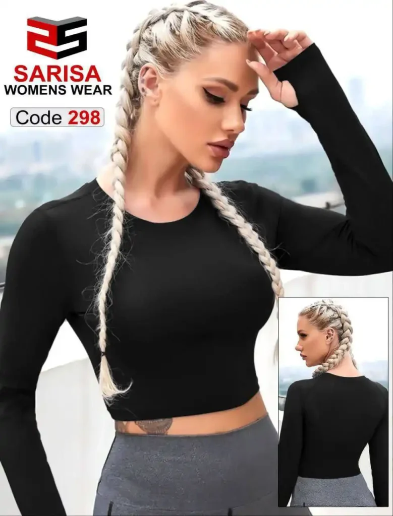نیم تنه ورزشی زنانه آستین دار | برند SARISA